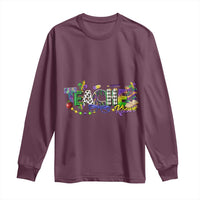 Funny Mardi Gras Teacher Krewe Long Sleeve Shirt Parade Carnival School Beads