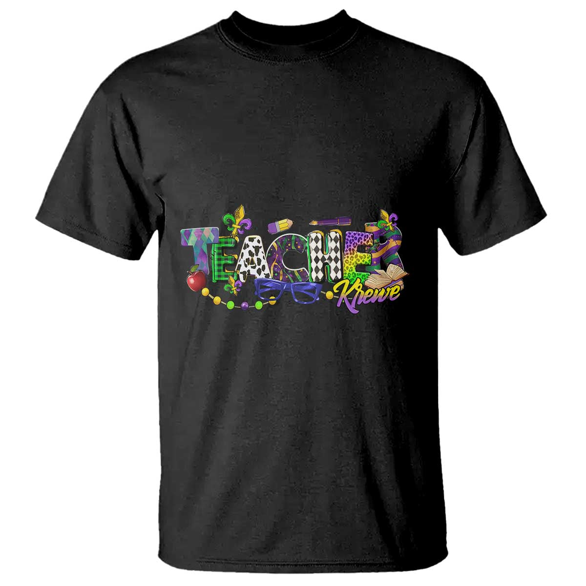 Funny Mardi Gras Teacher Krewe T Shirt Parade Carnival School Beads