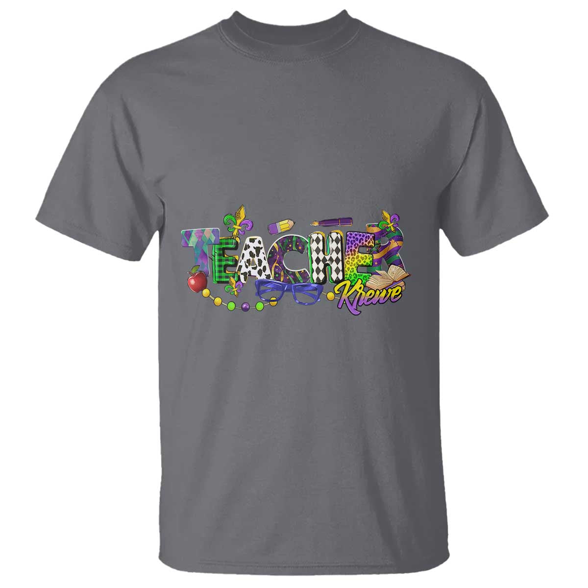 Funny Mardi Gras Teacher Krewe T Shirt Parade Carnival School Beads
