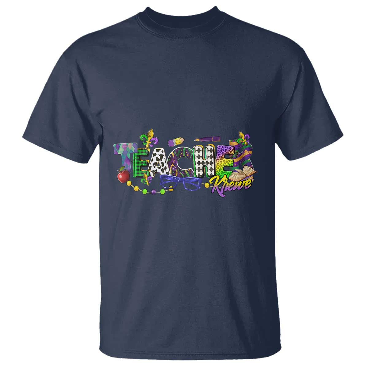 Funny Mardi Gras Teacher Krewe T Shirt Parade Carnival School Beads