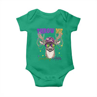 Funny Mardi Gras Mississippi Deer Baby Onesie Throw Me Something Mister Beads