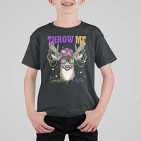 Funny Mardi Gras Mississippi Deer T Shirt For Kid Throw Me Something Mister Beads
