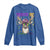 Funny Mardi Gras Mississippi Deer Long Sleeve Shirt Throw Me Something Mister Beads