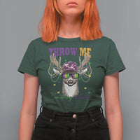Funny Mardi Gras Mississippi Deer T Shirt For Women Throw Me Something Mister Beads