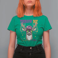 Funny Mardi Gras Mississippi Deer T Shirt For Women Throw Me Something Mister Beads