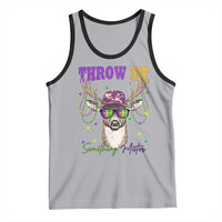 Funny Mardi Gras Mississippi Deer Tank Top Throw Me Something Mister Beads