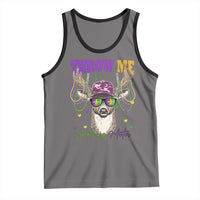 Funny Mardi Gras Mississippi Deer Tank Top Throw Me Something Mister Beads