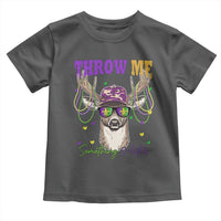Funny Mardi Gras Mississippi Deer Toddler T Shirt Throw Me Something Mister Beads