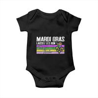 Funny Mardi Gras Laissez Les Bon Temps Rouler Baby Onesie Fleur De Lis Glitter Print