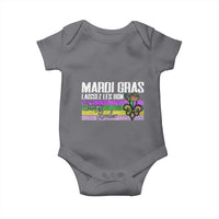 Funny Mardi Gras Laissez Les Bon Temps Rouler Baby Onesie Fleur De Lis Glitter Print