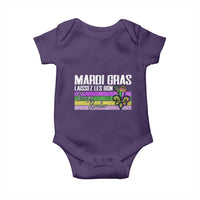 Funny Mardi Gras Laissez Les Bon Temps Rouler Baby Onesie Fleur De Lis Glitter Print