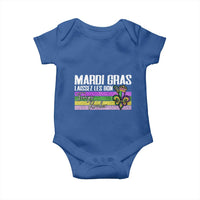 Funny Mardi Gras Laissez Les Bon Temps Rouler Baby Onesie Fleur De Lis Glitter Print