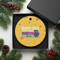 Funny Mardi Gras Laissez Les Bon Temps Rouler Ceramic Ornament Fleur De Lis Glitter Print