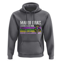Funny Mardi Gras Laissez Les Bon Temps Rouler Hoodie Fleur De Lis Glitter Print