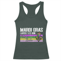 Funny Mardi Gras Laissez Les Bon Temps Rouler Racerback Tank Top Fleur De Lis Glitter Print