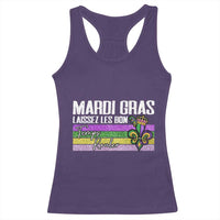 Funny Mardi Gras Laissez Les Bon Temps Rouler Racerback Tank Top Fleur De Lis Glitter Print