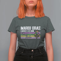 Funny Mardi Gras Laissez Les Bon Temps Rouler T Shirt For Women Fleur De Lis Glitter Print