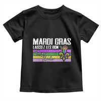 Funny Mardi Gras Laissez Les Bon Temps Rouler Toddler T Shirt Fleur De Lis Glitter Print