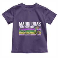 Funny Mardi Gras Laissez Les Bon Temps Rouler Toddler T Shirt Fleur De Lis Glitter Print