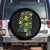 Funny Mardi Gras Mississippi Map Coquette Bow Spare Tire Cover