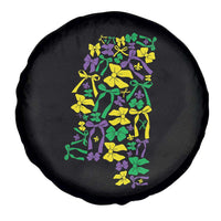 Funny Mardi Gras Mississippi Map Coquette Bow Spare Tire Cover
