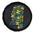 Funny Mardi Gras Mississippi Map Coquette Bow Spare Tire Cover