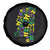 Funny Mardi Gras Mississippi Map Coquette Bow Spare Tire Cover