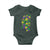 Funny Mardi Gras Mississippi Map Coquette Bow Baby Onesie