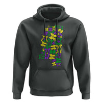 Funny Mardi Gras Mississippi Map Coquette Bow Hoodie
