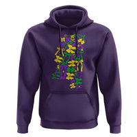 Funny Mardi Gras Mississippi Map Coquette Bow Hoodie