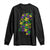 Funny Mardi Gras Mississippi Map Coquette Bow Long Sleeve Shirt