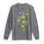 Funny Mardi Gras Mississippi Map Coquette Bow Long Sleeve Shirt