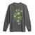 Funny Mardi Gras Mississippi Map Coquette Bow Long Sleeve Shirt