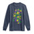 Funny Mardi Gras Mississippi Map Coquette Bow Long Sleeve Shirt