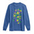 Funny Mardi Gras Mississippi Map Coquette Bow Long Sleeve Shirt