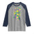 Funny Mardi Gras Mississippi Map Coquette Bow Raglan Shirt