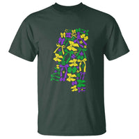 Funny Mardi Gras Mississippi Map Coquette Bow T Shirt