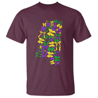 Funny Mardi Gras Mississippi Map Coquette Bow T Shirt