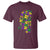 Funny Mardi Gras Mississippi Map Coquette Bow T Shirt