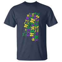 Funny Mardi Gras Mississippi Map Coquette Bow T Shirt