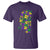 Funny Mardi Gras Mississippi Map Coquette Bow T Shirt