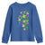 Funny Mardi Gras Mississippi Map Coquette Bow Youth Sweatshirt