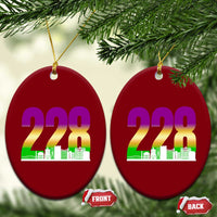 Funny Mardi Gras In Biloxi Mississippi Ceramic Ornament 228 Skyline Area Code