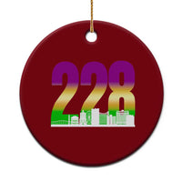 Funny Mardi Gras In Biloxi Mississippi Ceramic Ornament 228 Skyline Area Code