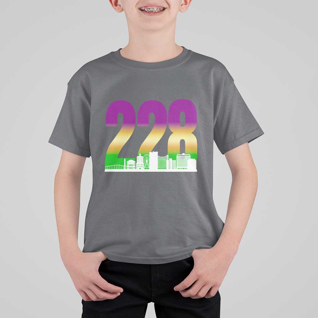 Funny Mardi Gras In Biloxi Mississippi T Shirt For Kid 228 Skyline Area Code