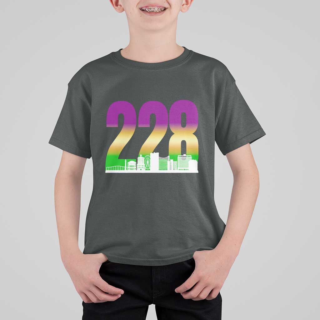 Funny Mardi Gras In Biloxi Mississippi T Shirt For Kid 228 Skyline Area Code