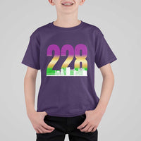 Funny Mardi Gras In Biloxi Mississippi T Shirt For Kid 228 Skyline Area Code