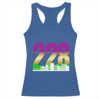 Funny Mardi Gras In Biloxi Mississippi Racerback Tank Top 228 Skyline Area Code