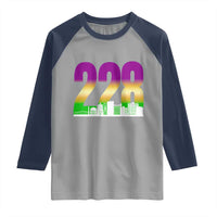 Funny Mardi Gras In Biloxi Mississippi Raglan Shirt 228 Skyline Area Code