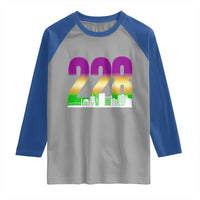 Funny Mardi Gras In Biloxi Mississippi Raglan Shirt 228 Skyline Area Code